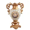 Vasen European LXURY Diamond Harz Vase Dekoration Blumenarrangement Home Couchtisch Sender ornamente TV -Schrank Büro Handwerk