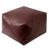 Pillow Moroccan PU Leather Seat Stool With Floor Home Decor Futon Lazy Footstool Sitting Cattail Hassock