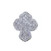 Europei American American Moissanite Ring Boutique Zircon Cross Cross Chunky Rings Hip Hop Moissanite Mens Anelli