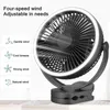 Mini Portable Electric Fan 10000mAh Battery USB Rechargeable Camping Ceiling Clip Fan With LED Table Lamp Air Cooling Ventilador 240403