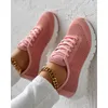 Casual Shoes Women Hollow Out Breattable Mesh Lace-Up Sneakers Daily Round Toe Flats Sports Spring Fashion Going