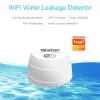 Detector Wi -Fi Sensor de vazamento de água de água de água Detector Alerta de água Alarme de transbordamento Tuya Smart Life App Remote Controle