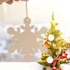 Decoratieve beeldjes 10 stks Kerst ornamenten Sneeuwman Elk Santa Claus Wooden Kerstmis Boom Hangende hanger Home Party Decor (Snowflake)