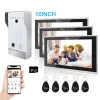 Intercom Tuya 7/10 pollici 3 Video Intercom Touch Screen con campanello cablato 1080p 148 ° Password Apptprint Swipe Swipe Great Candell Bambell