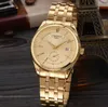 Chenxi Gold Watch Men Watches Quartz Analog Calan Swip Wrist Corloge masculine Calendrier de montre Golden Wrist Calendrier