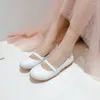 Casual Shoes YQBTDL 2024 Young Girls' Single Peas Spring Autumn Princess Bandage Soft Sole Summer Women Flats Drop