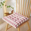 Pillow Striped Diamond Plush Geometric Student Seat Home Back Chair Dining Room With Strap Bupad