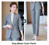 Kvinnors tvåbitar byxor Spring Summer Formal Uniform Designs Pantsuits For Women Blazers Feminino Professional Business Work Wear Office