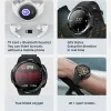 Relógios 2022 New Men Smart Watch 8G Memória Bluetooth CHAMADA IP68 Smartwatch Men GPS Rastreando música local Assista a Android iOS