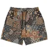 Fleurs de conception shorts femmes hommes vintage tendance surdimensionnée Street Street Shorts extérieurs Hawaii plage courte pantalon nage de natation 240402