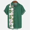 Chemises décontractées pour hommes Summer Hawaiian Plant Match Shirt Fashion Street Vêtements 2024 hommes Femmes surdimensionnées Y2K Tops Blouse à manches courtes