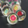 Figurine decorative 10 pezzi/lotto sport da esterno sport trasparenti giocattoli da bagno galleggianti palle che saltano frutta rimbalzante rimbalzante