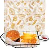 Tallrikar 1 Set rostfritt stål Fryer Basket Ceramic Sauce Cup Kit med pappersfoder för franska steksmörgåsar
