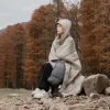 Gear Lazy Cloak Sleming Back Unisex Portable Fácil de almacenar al aire libre Campaming Warm Sleeping Edredón Invierno Poncho