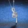 PENDANTI XL116 Lefei Fashion Trendy Luxury Classic Moissanite Diamond-Set Note Collana Charms Women 925 Silver Party Jewelry Gifts