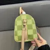 Groene dames dambord contrasttassen Travel messenger ontwerper lederen schouder bagagetas mannen lederen rugzak reistas bagage b ctqq