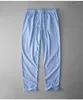 Men's Pants 2024 Stand Pocket Elegant Pencil Solid White Cotton Linen Trouser Plus Size Men Casual Elastic Waist Beach Sweatpant