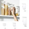 Storage Bottles Transparent Plastic Sealed Jar Nut Oatmeal Spice Food Kitchen Household Grains Moisture-proof Box