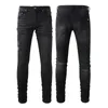 Jeans New Fashion Mens Designer Jeans Pantalons de jean de haute qualité Ripped Denim Luxury Hip Hop Pantalon à glissière en détresse pour hommes de haute qualité 2024-088