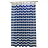 Shower Curtains Bath Fabric Curtain Blue Heavy Duty Navy Striped Washable For Bathroom Home El