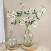 Dekorativa blommor Färgglada konstgjorda blommor Arrangemang Realistiska 5-Head Clematis Fake Easy Care Simulation for Wedding Home Decor