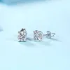 Pierścienie Klasyczne 100% S925 Srebro 0,51ct prawdziwe kolczyki moissanitowe dla kobiet drobna biżuteria