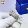 Bling modische Hochzeitsbaguette VVS Moissanit 925 Sterling Silver Men Diamond Ring