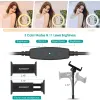 Monopods Elegiant Egl02s Led Ring Light Selfie Tripod Stick Stand Round Lamp Live Stream Makeup Usb 10.2" Bt for Smartphone Youtube