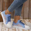 Casual Shoes Lace Hollow Patchwork Leisure Women'S Four Seasons Non Slip Flat Round Toe Breathable Up Zapatos Para Mujeres