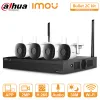 System Dahua Security Camera System 4 Channel WiFi Camera Wireless Connection Auto Paring Outdoor Video Surveillance IP Camera Set