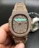 World039s Säljer Men039S Boutique Watch Rose Gold Iced Out Diamond Luxury Fashion Watches ThreePin Stable Automatic D4605364