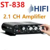 Versterker hifi geluidsversterker 2.1 kanaal stereo bass audio versterker rms 20wx2+40w klasse d mini media speler mp3 zwart aluminium