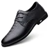 Chaussures décontractées 2024 Cuir authentique printemps pour hommes Lacet Up Oxfords Gentleman's Esty Widding Office Business