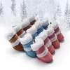 Appareils pour chiens 4pcs / Set Winter Chaussures chaudes Snow Walking Puppy Sneakers Imperproof Pet Anti-Slip Supplies