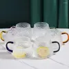 Verres à vin 6pcs tasse de verre martelé épaissis