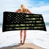 Rideaux de douche américains serviettes de plage à drapeau à sec rapidement de la piscine légère serviette de bain Terry tissu surdimensionné super absorbant