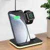 Chargers Qi Fast Wireless Charger Stand 4 in 1 Station de charge 40W Pad Dock pour Apple Watch 7 6 5 Airpods Pro iPhone 13 12 11 XS XR X 8