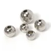 Kralen 100 stcs 2 mm12 mm 316L roestvrijstalen kralen European Ball Metal Big Hole Spacer Beads voor sieraden maken DIY armband ketting