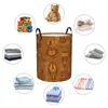Laundry Bags Dirty Basket Tribal Mask Texture Folding Clothing Storage Bucket Toy Home Waterproof Organizer