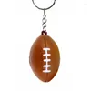 Decorative Figurines Soccer Ball Keychain Cute Foam Football Bag Pendant 20pcs School Carnival Prizes Sports Centerpiece