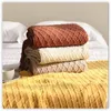 Blankets Faux Cashmere Sofa Blanket Cover Nordic Style Knit Plaid Throw Tassels Bedspread Golden For Spring Summer