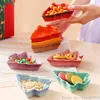 Assiettes 1pc Colorful Ceramic Christmas Tree Plate Creative Gradient Home Kitchen Restaurant Sauce de fruits séchés Sauce