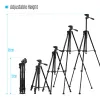 Monopodes Andoer Photography Camera Tripod Stand Alloy Aluminium Lightweight With Carry Bag Téléphone pour canon Sony Nikon DSLR Camera