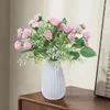 Dekorativa blommor 1pc-30cm Simulering Mini Camellia. Osmanthus Leaf Tree Home Decoration Table Centerpiece Artificial