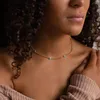 Anhänger Halsketten natürliche türkisfarbene Halskette Halskette Juwely Luxus -Anlaufer nicht rostfreier Stahl für Frauen Geschenke