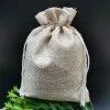 Andere laagste prijs 10200 stcs Vintage Natural Burlap Tassen Hessian Jute sieraden Verpakkingszak Kerstfeest Drawrings