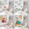 Shower Curtains Bathroom Decor Set Harvest Festival Waterproof Pumpkin Curtain Anti-slip Floor Mat Toilet For Thanksgiving