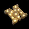 Decoratieve beeldjes 16/22cm DIY LUMINE LICHTEN LED LIDE NACHT LICHT Creatieve letters Alfabet Number Batterij Lamp Romantisch feest