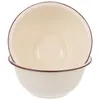 Dijkartikelen sets Email Bowl Vintage Basin Decoratieve soep Keuken Emailware Salade Mengen Retro