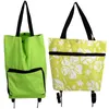 Storage Bags 2 Pcs Shopping Trolley Bagcrate Wheels Grocery Groceries Cart Collapsible Pouch Folding